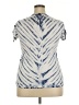 Reba Blue Short Sleeve Top Size L - photo 2