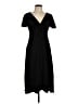 Max Studio Solid Black Casual Dress Size L - photo 1
