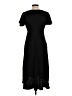 Max Studio Solid Black Casual Dress Size L - photo 2