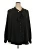 Torrid Polka Dots Black Long Sleeve Blouse Size 2X Plus (2) - photo 1