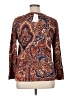 Cj Banks 100% Cotton Paisley Brown Pullover Sweater Size 0X - photo 2