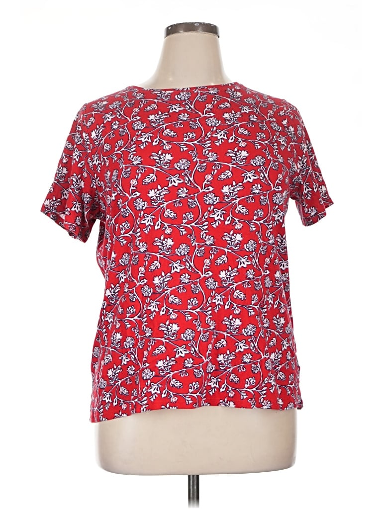 Pre-owned Croft & Barrow Short Sleeve T-shirt In Red
