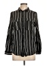 H&M Stripes Black Long Sleeve Button-Down Shirt Size 12 - photo 1