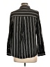 H&M Stripes Black Long Sleeve Button-Down Shirt Size 12 - photo 2