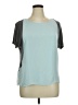 Armani Exchange Color Block Teal Short Sleeve Top Size XL - photo 1