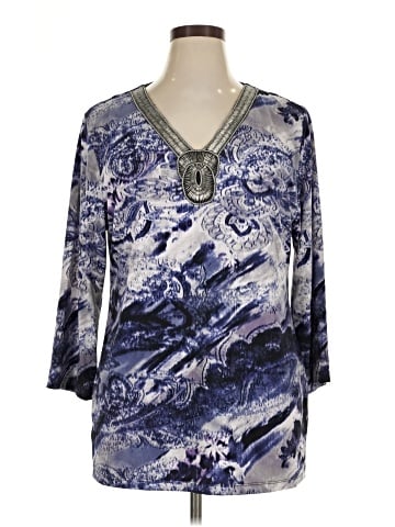 JM Collection 3/4 Sleeve Blouse (view 1)