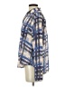 Rails 100% Rayon Plaid Blue Long Sleeve Blouse Size S - photo 5