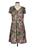 Assorted Brands 100% Polyester Tropical Green Casual Dress Size M - photo 1