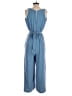 Shein 100% Polyester Solid Blue Jumpsuit Size S - photo 2