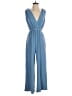 Shein 100% Polyester Solid Blue Jumpsuit Size S - photo 1