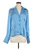 Jones Wear 100% Polyester Blue Long Sleeve Blouse Size 8 - photo 1