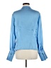 Jones Wear 100% Polyester Blue Long Sleeve Blouse Size 8 - photo 2