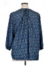Jachs Girlfriend 100% Polyester Blue 3/4 Sleeve Blouse Size XL - photo 2