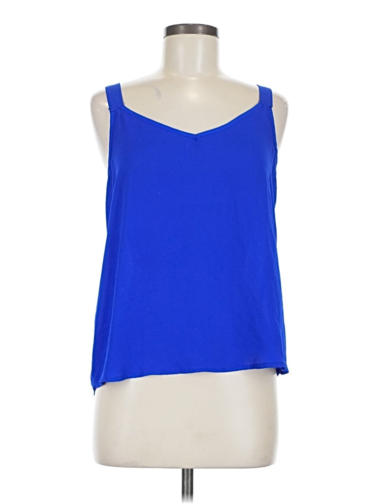 Pre-owned Charlotte Russe Sleeveless Top Blue Scoop Neck Tops