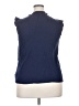 Torrid 100% Cotton Blue Sleeveless Blouse Size 2X Plus (2) - photo 2