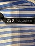 Zara Stripes Blue Long Sleeve Button-Down Shirt Size XL - photo 7