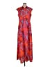 Hutch 100% Polyester Print Orange Casual Dress Size M - photo 1