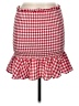 Mable Checkered-gingham Red Casual Skirt Size M - photo 1