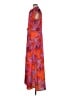 Hutch 100% Polyester Print Orange Casual Dress Size M - photo 5