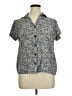 White Stag Paisley Gray Short Sleeve Blouse Size XL - photo 1