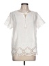 Kindred 100% Cotton Ivory Short Sleeve Blouse Size L (petite) - photo 1