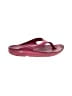 Oofos Burgundy Flip Flops Size 6 - photo 1
