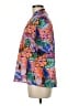 THML 100% Polyester Floral Purple Short Sleeve Blouse Size M - photo 5