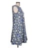 Talbots 100% Cotton Print Blue Cocktail Dress Size L - photo 4