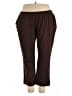 White Stag Solid Brown Casual Pants Size 4X Petite - photo 1