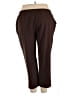 White Stag Solid Brown Casual Pants Size 4X Petite - photo 2