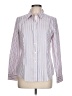 Talbots 100% Cotton Stripes White Long Sleeve Button-Down Shirt Size 10 - photo 1
