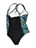 Unbranded Graphic Black One Piece Swimsuit Size M - photo 2