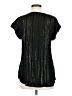 Express Outlet Metallic Black Short Sleeve Blouse Size M - photo 2