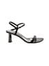 by FAR 100% Leather Gray Black Sandals Size EU 38 - photo 1