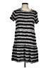 Ann Taylor LOFT Stripes Gray Casual Dress Size M - photo 1