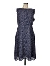 Elle 100% Polyester Polka Dots Blue Casual Dress Size 12 - photo 1