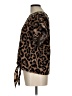 Shein Animal Print Brown Short Sleeve Blouse Size 12 - photo 5