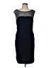 Calvin Klein Chevron-herringbone Blue Cocktail Dress Size 12 - photo 1