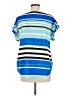 Calvin Klein 100% Polyester Stripes Blue Short Sleeve Top Size M - photo 2