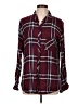 Rails 100% Rayon Plaid Burgundy Long Sleeve Button-Down Shirt Size L - photo 1