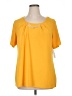 Notations Yellow Short Sleeve Blouse Size 1X - photo 1