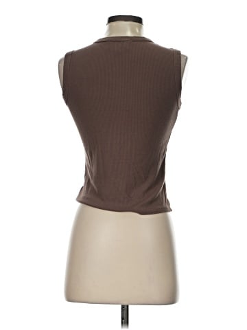 Pink Rose Sleeveless Button-Down Shirt (view 2)