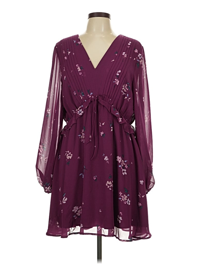 Pre-owned Steve Madden Casual Dress In Burgundy