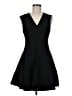 Glam Solid Black Cocktail Dress Size M - photo 1