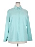 Valerie Stevens Solid Teal Long Sleeve Blouse Size 18 - photo 1