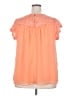 Torrid 100% Polyester Orange Short Sleeve Blouse Size 2X Plus (2) - photo 2
