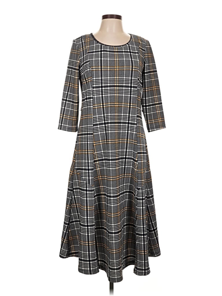 Pre-owned Nina Leonard Casual Dress In Gray