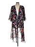 Lularoe 100% Polyester Black Kimono Size L - photo 1