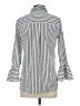 Chico's Stripes Silver 3/4 Sleeve Blouse Size XS (00) - photo 2