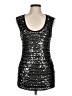 Gerard Darel Metallic Silver Cocktail Dress Size Med (3) - photo 1
